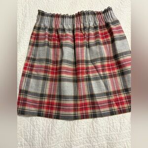 J. Crew Red and Gray Plaid Mini Skirt